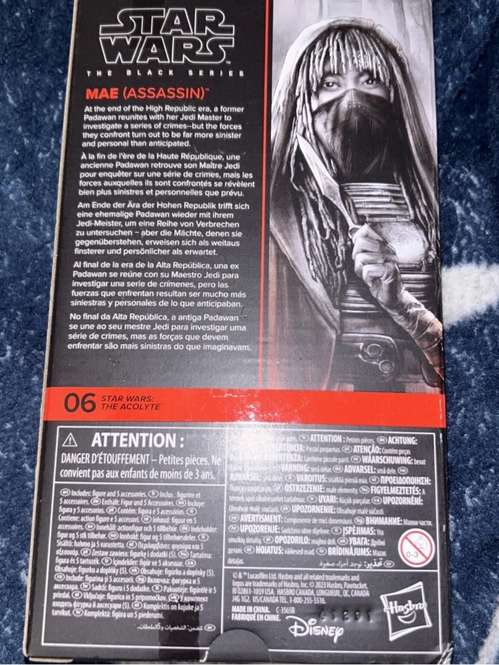 Star Wars The Black Series MAE ASSASSIN The Acolyte 6” Action Figure NEW